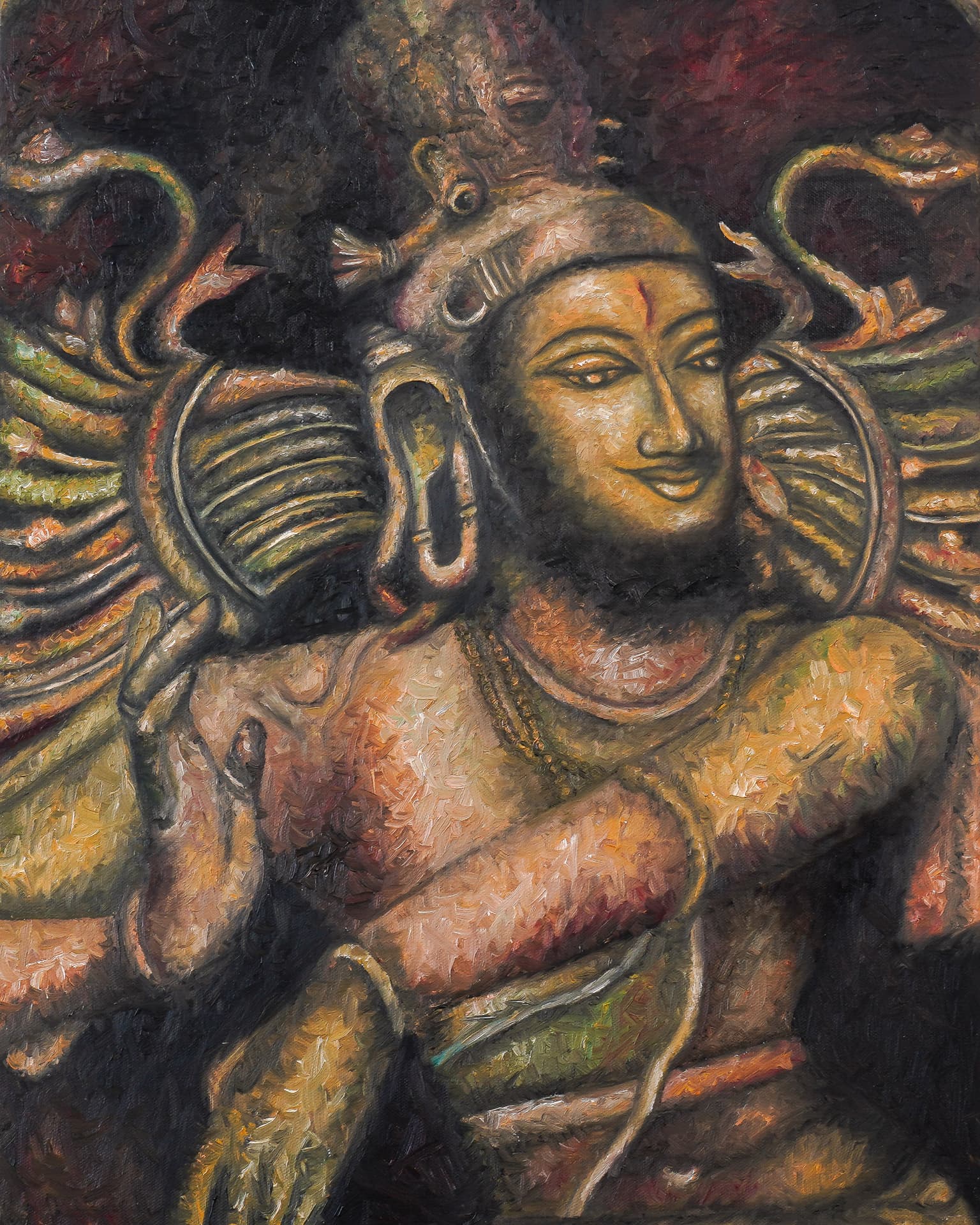 Shiva figure painting